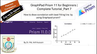 Graphpad prism 11_ part 7_Correlation plot with best fitting line