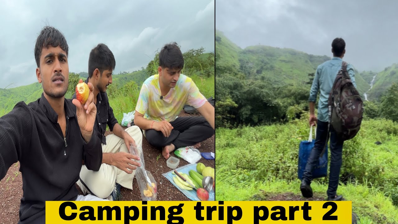 Mera Dost Pahad Se Gir Gaya⛰️! View Puri Water Fall ! Camping Trip Part 2 