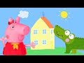Peppa Pig Game | Crocodile Hiding In Peppa Pig Toys - Family Home Playset