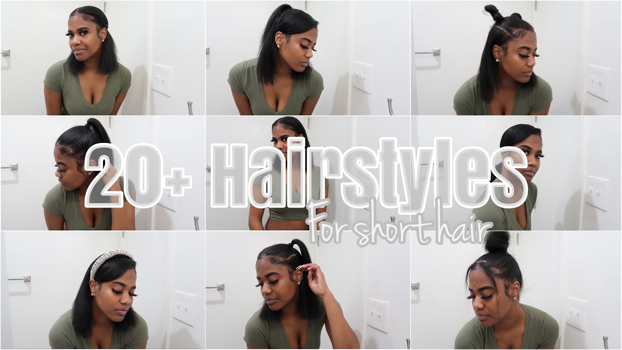 20+ HAIRSTYLES FOR SHORT STRAIGHT HAIR  TYPE 4 HAIR (silk press) *super  cute & quick* 