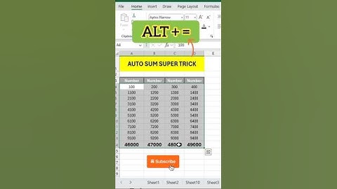 🔥 Auto SUM in Excel#excel #exceltutorial #shorts #viral #trend #new #support #job #shortvideo #short