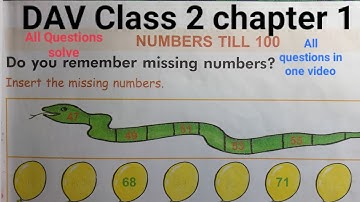 DAV Class 2 maths chapter 1 ।। Class 2 math chapter 1 dav public school  । Number till 100 । Class 2