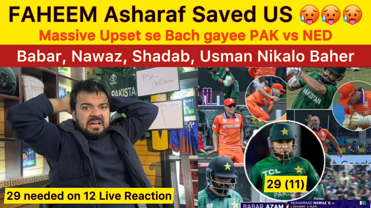 Faheem Ashraf Saved Pakistan from Upset | PAK vs NED T20 Worldcup Final Over Live 