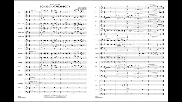 Bohemian Rhapsody by Freddie Mercury/arr. Paul Murtha