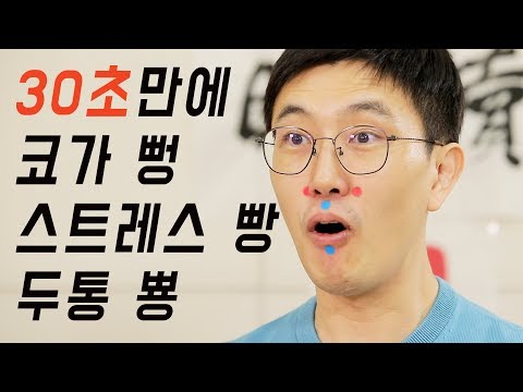 스트레스 비염(코염) 두통 한방에 날려주는 30초 지압법