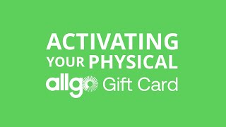 How To Activate Your Physical Allgo Mastercard