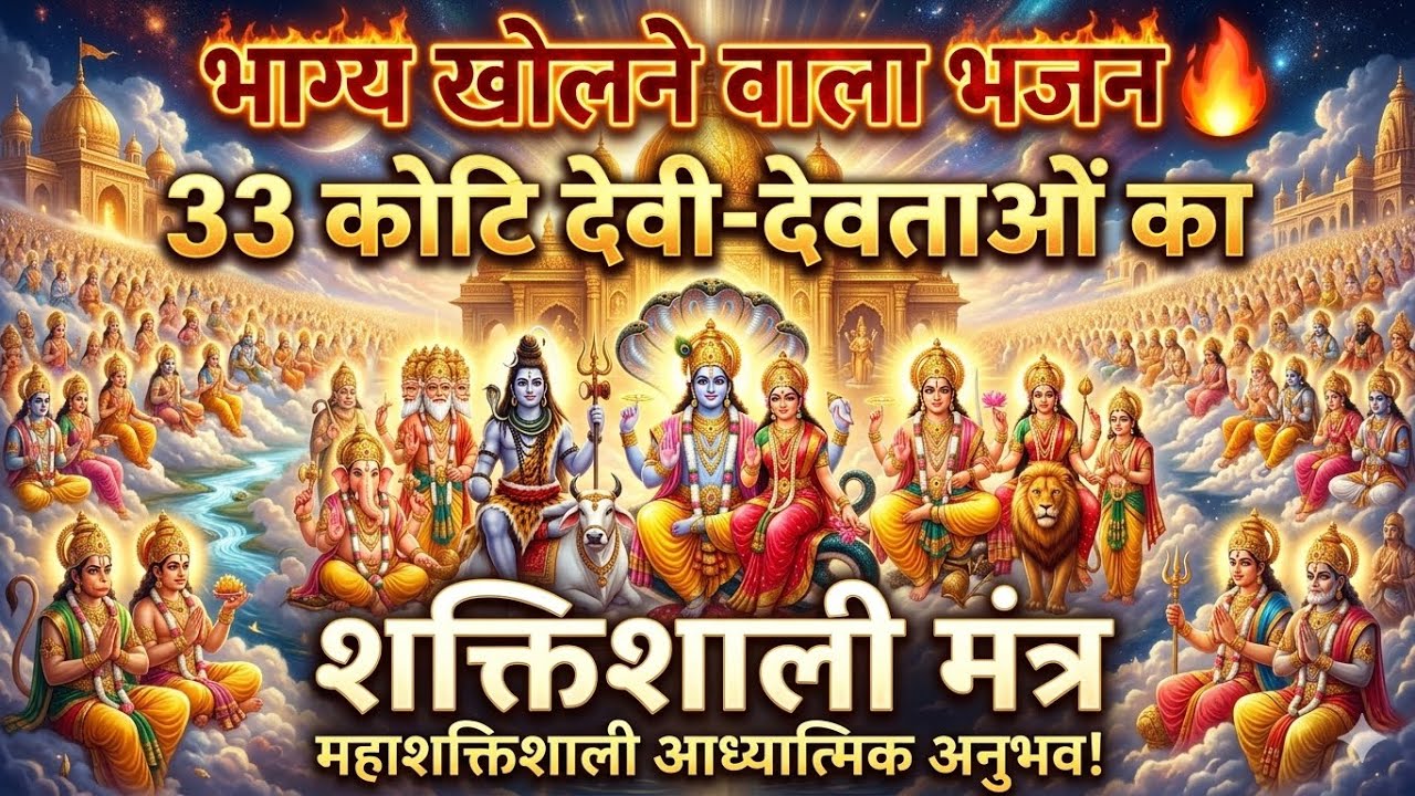 भाग्य खोलने वाला भजन 🔥 33 कोटि देवी-देवताओं का शक्तिशाली मंत्र Powerful Miracle Mantra
