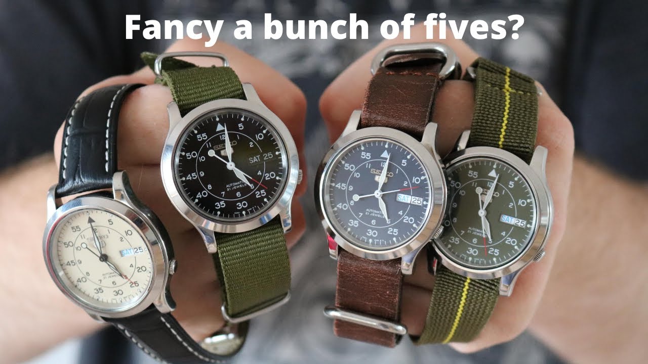 Fancy a bunch of fives? Seiko 5 - SNK803, 805, 807 and 809 Polished -  YouTube