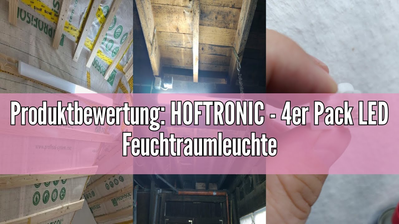 HOFTRONIC - 2 Pack LED Fluorescent Fixture 150cm IP65-48W 5760