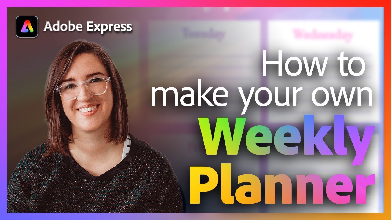 How to Create a Weekly Planner with @lizmmosley  | Adobe Express