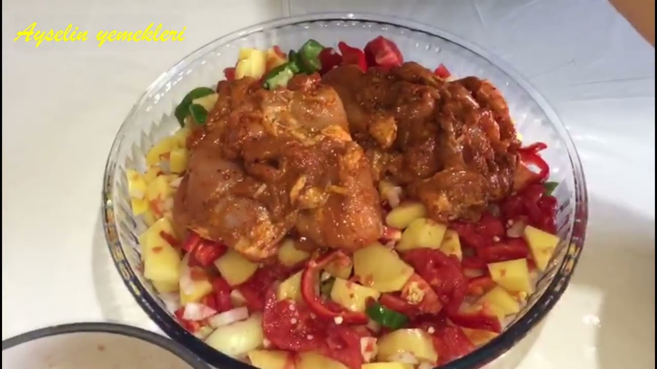 GAZİANTEP AKŞAM YEMEĞİ TAVUKLU SEBZELİ KEBAP???? KES, KARIŞTIR, FIRINLA KOLAY ANA YEMEK????#yemektarifleri
