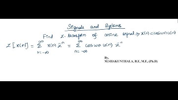 Z-transform of Cosine signal x(n)=coswnu(n) #signalsandsystems #ztransform