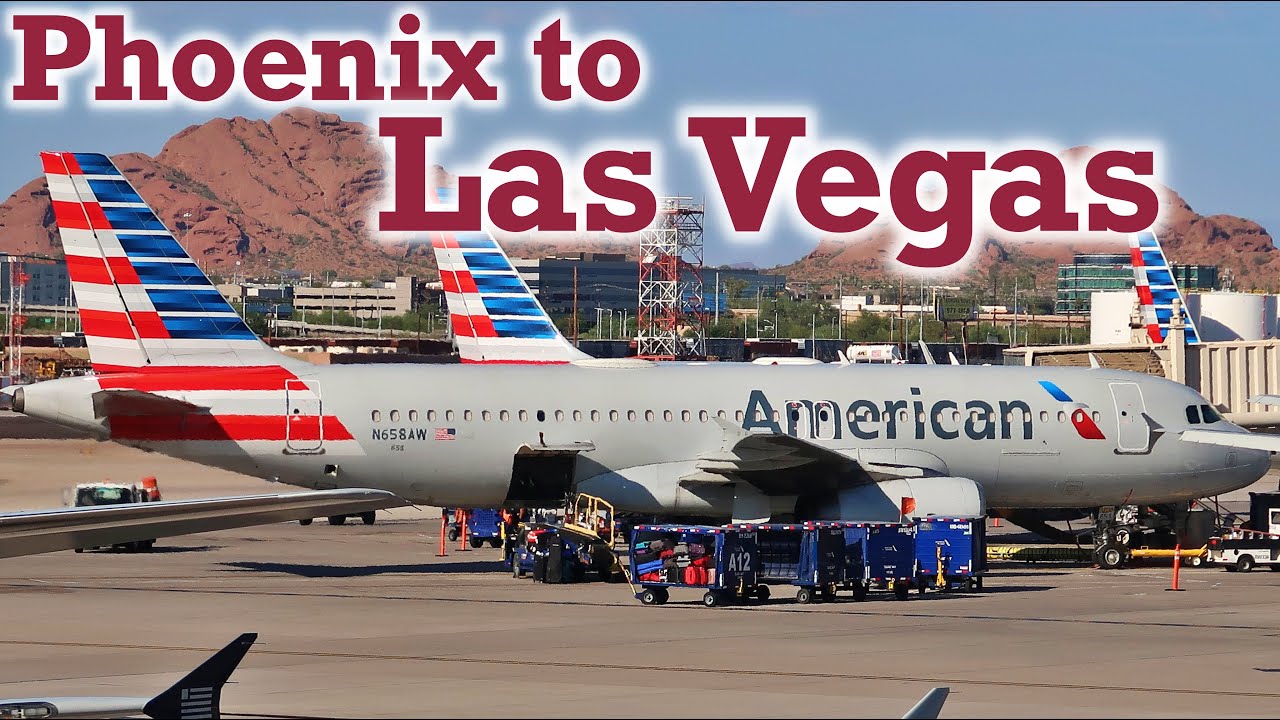 Full Flight American Airlines A320 Phoenix To Las Vegas PHX LAS 