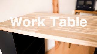 【DIY】アカシアでワークテーブルを作る〜研磨から塗装まで〜Make up the Work table !!