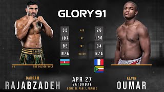 BAHRAM RAJABZADEH vs KEVIN OUMAR Full Fight GLORY 91