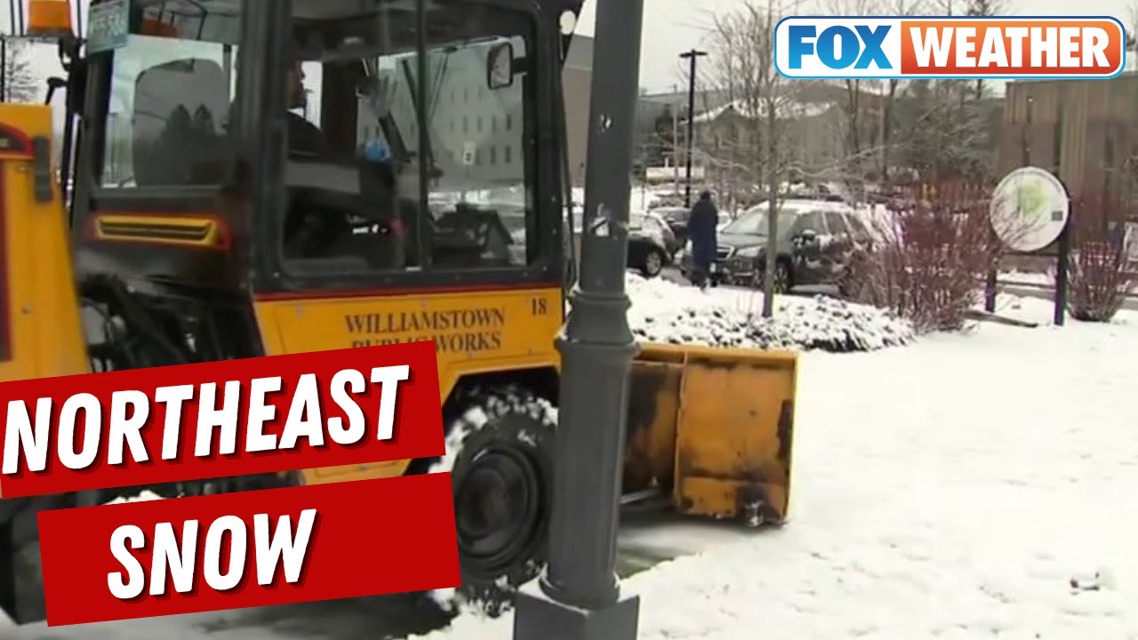 Winter Storm Dumps Snow Across Parts Of Northeast, Massachusetts - YouTube