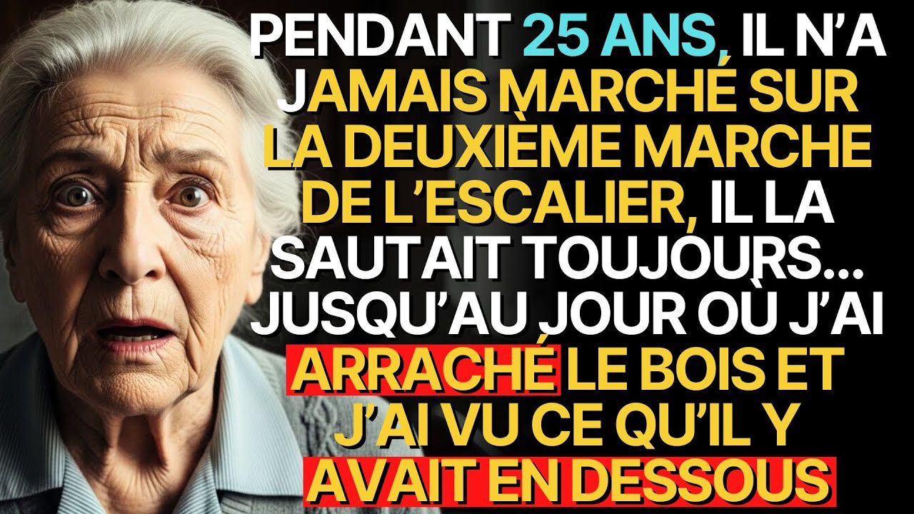 L'histoire de grand-mère👵💗: PENDANT 25 ANS, IL N’A JAMAIS MARCHÉ SUR LA DEUXIÈME MARCHE DE...