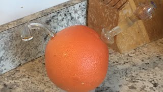Grapefruit used as Dab Rig ((Can I DAB BONG IT?!))