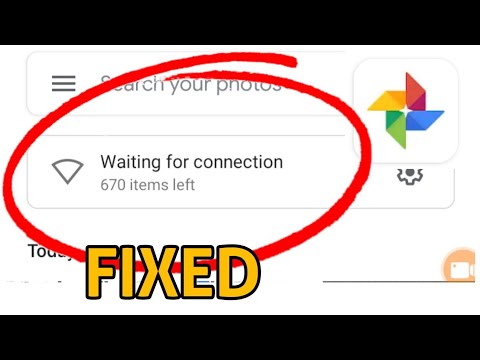 Google Photos Waiting for Connection Problem Solved