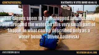 Macedonia Water Bomb 08-06-16
Another week, another town washed away. How many times have my viewers heard this poor woman’s story? Everything she built in sixty years of life, all destroyed in instant deluge. She was at least fortunate enough to escape with her life. At least 21 other people were not so fortunate. As always, this freak storm will be dismissed as “Mother Nature” with no further explanation. I guarantee, Mother Nature had nothing to with it… and as always, I can prove it.
As I say frequently, and as you can see, the United States is not the only victim of these manufactured flash-flood events. As I say frequently, I refuse to believe that all of these officials in all of these countries are “in on it,” as much as I refuse to believe it is the U.S. Government doing it to itself – and everybody else. It’s safe to say that around here – we have established that “The U.S. Government did it,” is just more elaborate misdirection designed to further divide government and citizens. The more I hear anyone on either side speak about the topic, the clearer it is that most government officials don’t have any more of a clue about how global weather actually works, than the average citizen does.
Oliver Romevski, the director of the Macedonian National Hydrometeorological Service, is a prime example.
“The clouds seem to have stopped immediately and dropped the water on this very small part of Skopje, in what can be described only as a water bomb. We are all shaken from this phenomenon and from what it has caused.” Oliver Romevski
www.nytimes.com/2016/08/08/world/asia/a-water-bomb-of-a-storm-kills-21-in-macedonias-capital-skopje.html
This doesn’t sound like a man who knows what is going on – and is pretending not to. This sounds like a man who accurately described what he experienced, and genuinely doesn’t know why it happened.
At some point, people like Mr. Romevski are going to have to actually look – at what is going on. The thing about this research, is that if you actually look, there isn’t a way to deny what you’re looking at. It is literally in plain sight, it occurs and can be proven every single day, and it is (ultimately) as easy to understand as making a cup a tea is.
So, I’ll be covering this is much greater detail in my upcoming Flash Flood Documentary funding video, but I challenge my real viewers to get the attention of these officials, in every country, and make these officials – actually look. People with common sense, are going to see what they are looking at. People who are covering it up, will pretend they can’t see it.
I also challenge my real viewers to buy, read, and review my eBook. This eBook that explains 100 years of geoengineering reality has been reviewed a grand total of - 51 times. One would hope, more than 51 of my viewers have read it… but one would never know it. As I’ve said before, if a million people read my eBook, we would be having a very different conversation on this planet… as opposed to lead story every single day being Donald Trump’s latest tweet.
Please support this continuing independent work. (PayPal)
http://tinyurl.com/WW101-PP
No Natural Weather: Introduction to Geoengineering 101
http://tinyurl.com/NNW-101
WW101
http://weatherwar101.com/
FAIR USE NOTICE: This video may contain copyrighted material. Such material is made available for educational purposes only. This constitutes a fair use of any such copyrighted material as provided for in Title 17 U.S.C. section 106A-117 of the U.S. Copyright Law. Macedonia Water Bomb 08-06-16