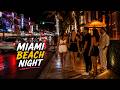 Miami Beach Ocean Drive Night Walk 4K POV | South Beach Nightlife Florida | No Commentary Walk