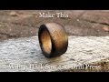 Make a Charred Whisky Barrel Finish Wood Ring