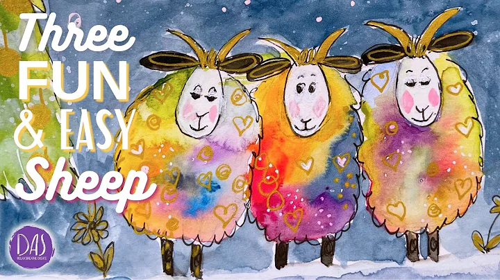 Paint Three Fun & Easy Watercolor Sheep with me! -...