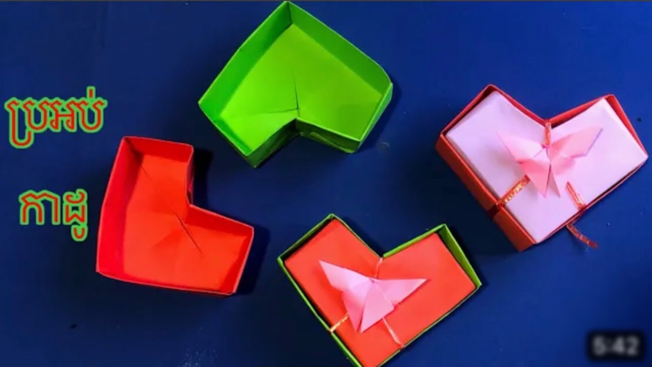 How to make Beautiful gift box Origami gift box YouTube