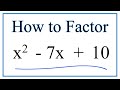 Factoring Quadratic Equations Concepts