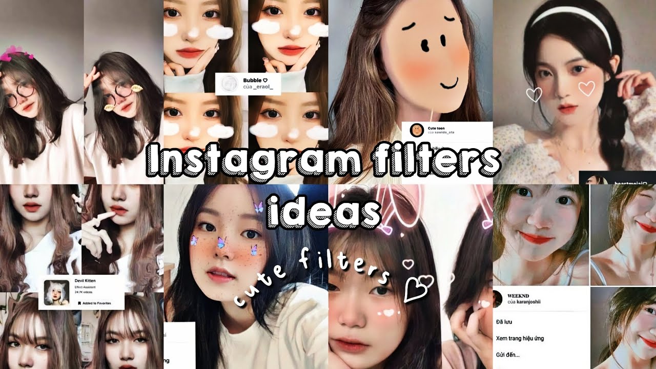 12 Instagram filters ideas for selfie 🖇️💗 | aesthetic + cute ig filters | you must try
