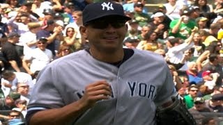 A-Rod starts a conventional triple play for the Yankees