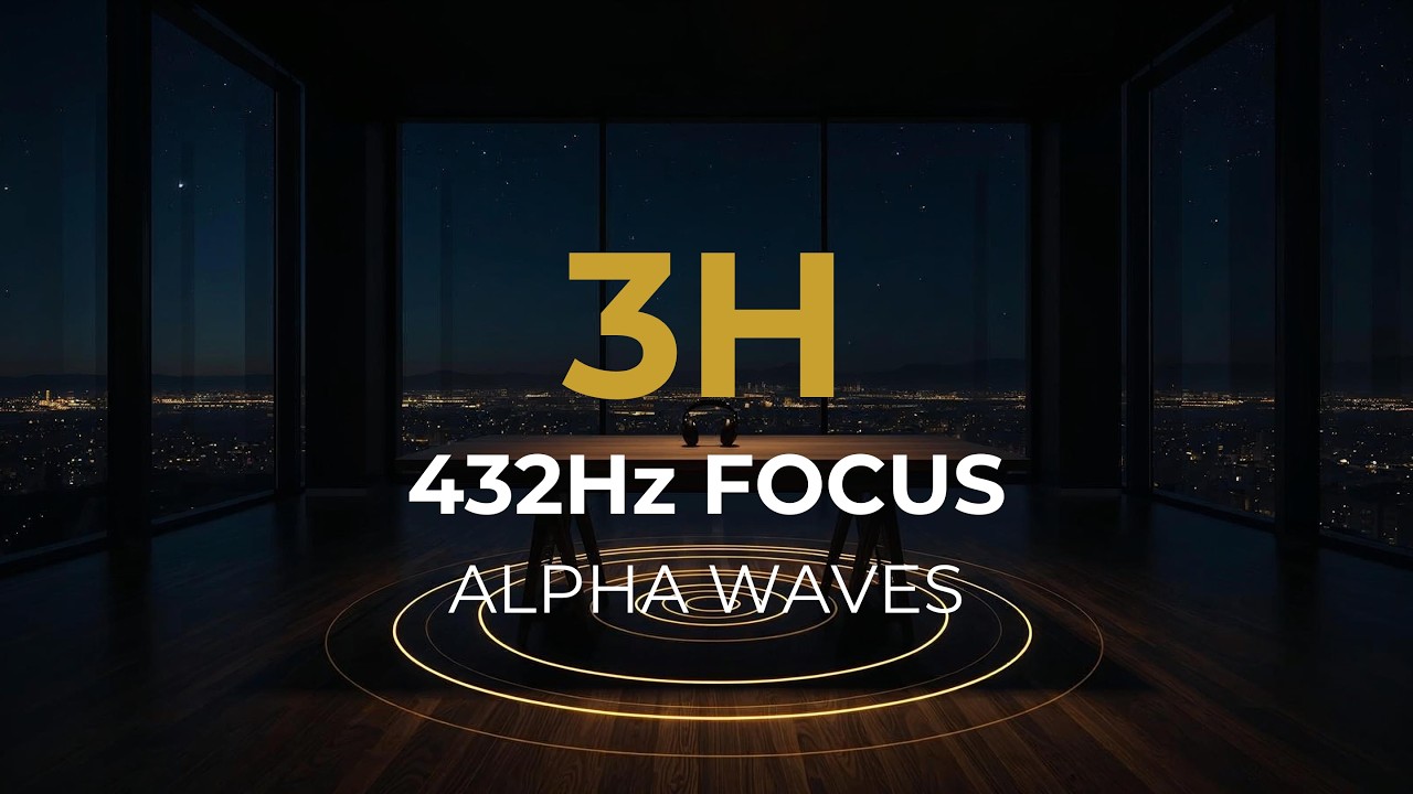 432Hz Alpha Focus – 3 Hour Deep Work Session for Coding & Study