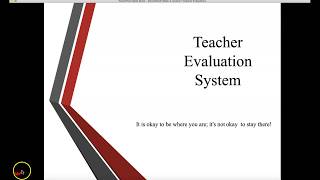 Teacher Evaluation System Lecture
