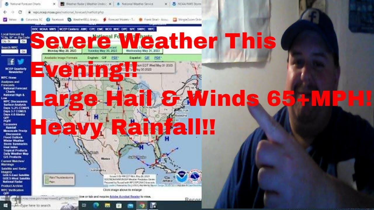 Severe Weather This Evening With Large Hail! Winds 65+ MPH! A Few ...