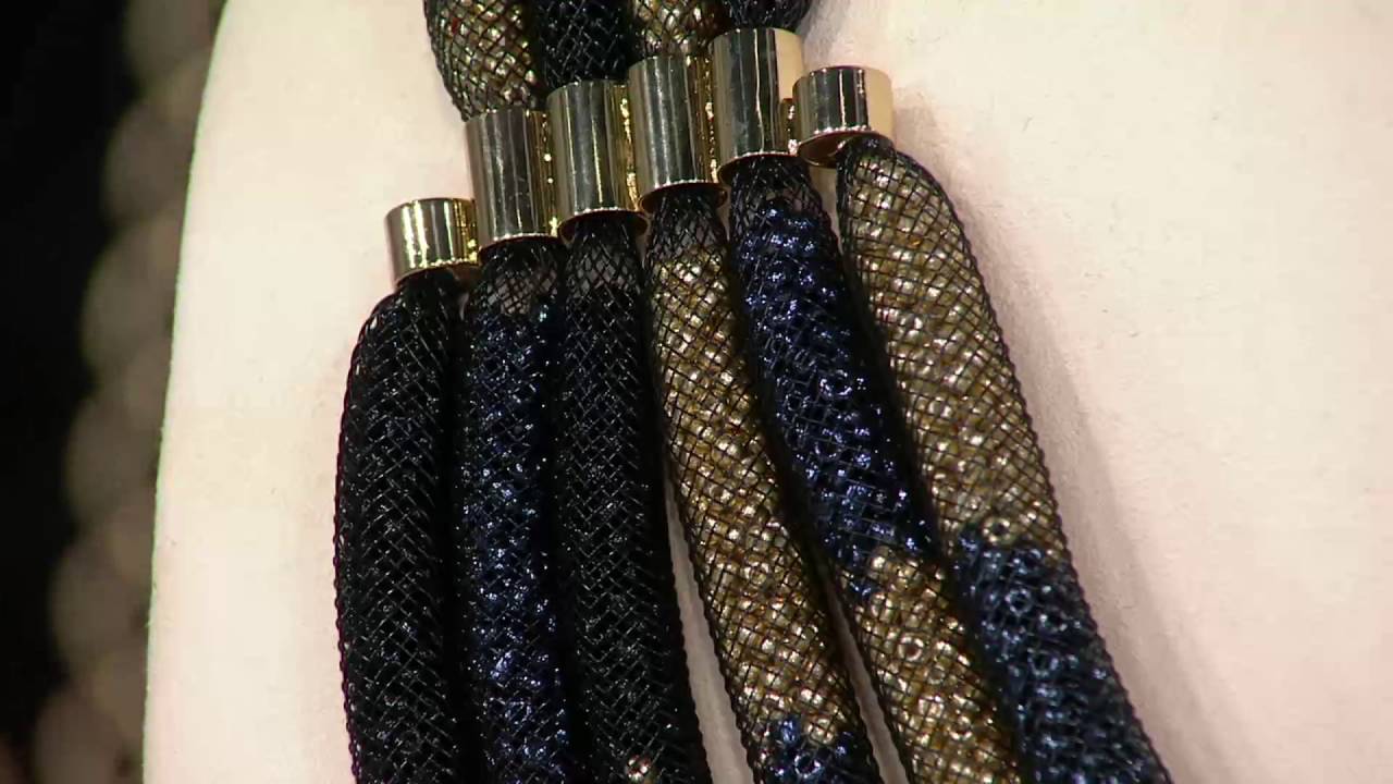 Joan Rivers Mesh Seed Bead Multistrand 19" Necklace w/ 3" Extender on QVC YouTube