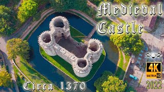 Medieval Castle With Moat English Civil War 4K Uhd
