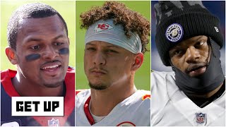 What is Lamar Jackson's contract worth compared to Patrick Mahomes and Deshaun Watson? | Get Up