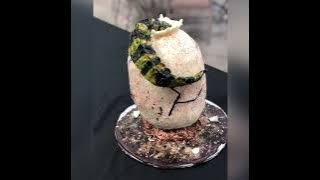 Alligator egg hatching cake