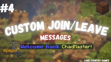 Minecraft Spigot Plugin Development - 4 - Custom Join and Leave Messages Plugin & Chat Color