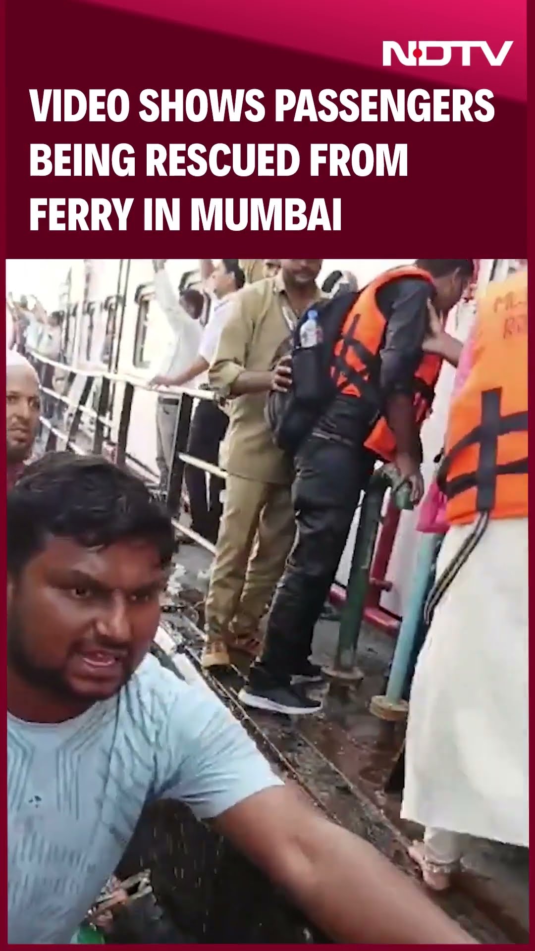 Mumbai Boat Accident | Video Shows Passengers Being Rescued From Ferry That Capsized In Mumbai