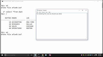 ORACLE SQL- 9. deleting the row