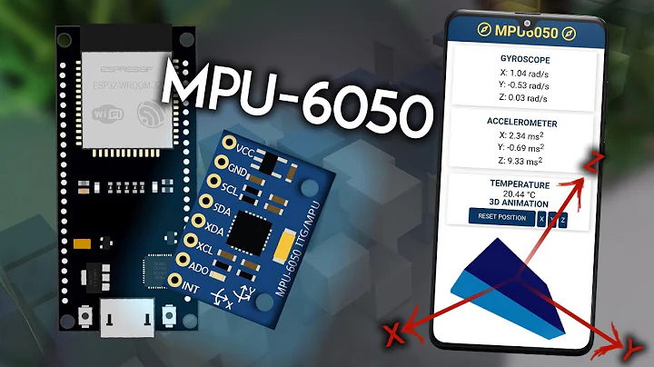 ESP32 Web Server with MPU-6050 Accelerometer and Gyroscope (3D object representation)