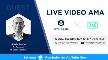 [BOSON] - Live Video AMA with Justin Banon, Co-Founder of Boson Protocol