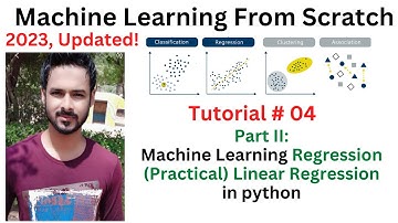 Tutorial 04: Machine Learning Regression Part 2 (Practical) | LinearRegression() in python