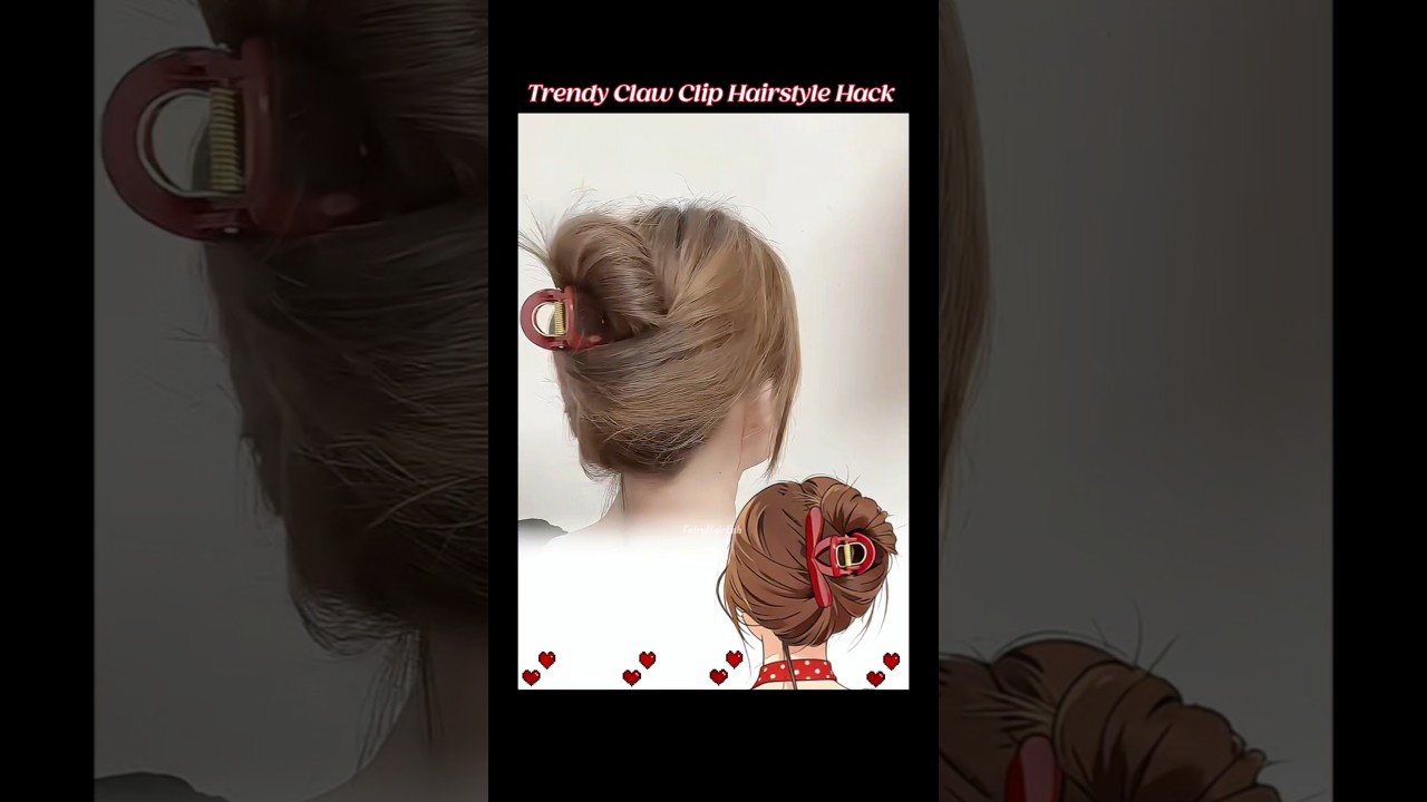 Trendy Claw Clip Hairstyle Hack ✨ Tutorial 💮 Fairy