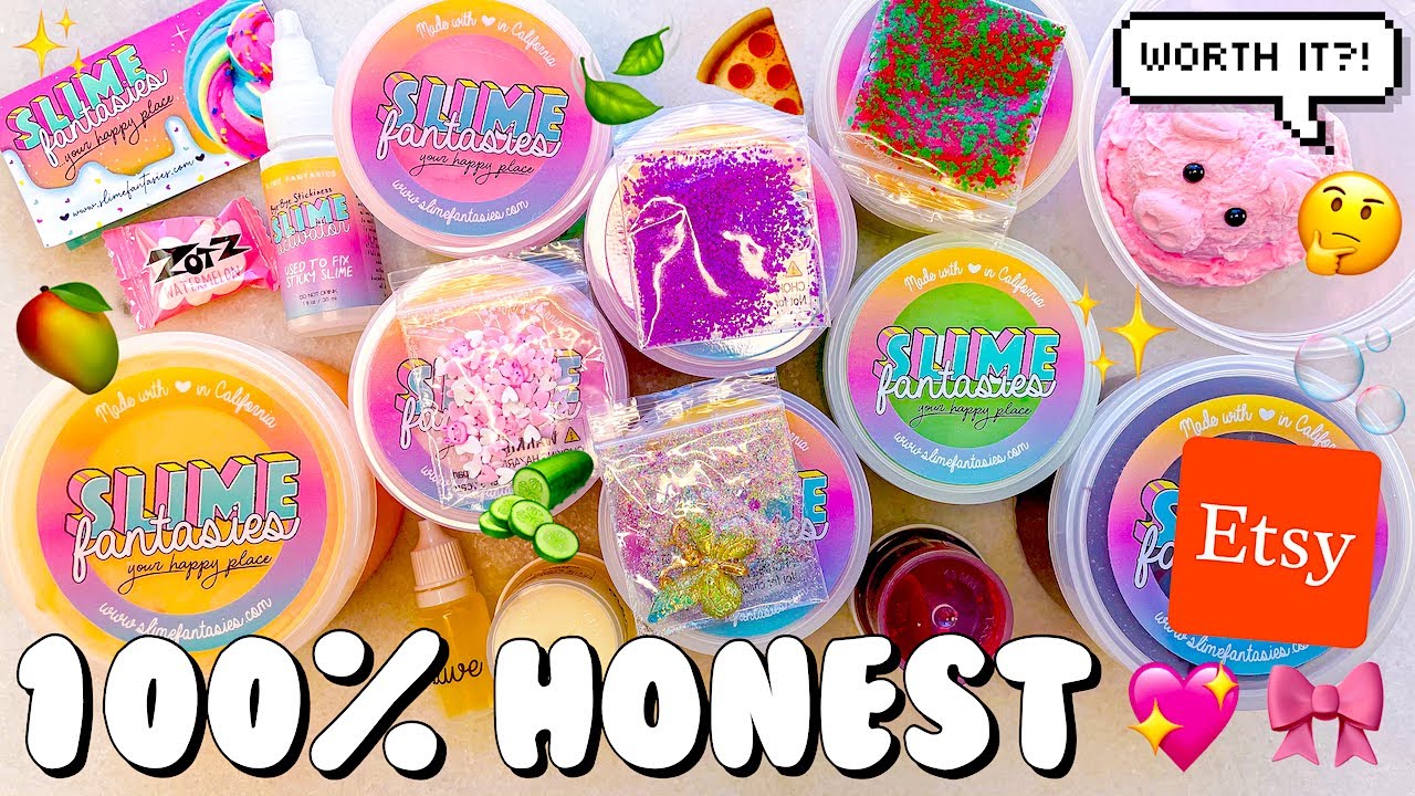 $130 Slime Fantasies Famous Etsy Slime Shop Review ASMR Unboxing ✨ 100% Honest