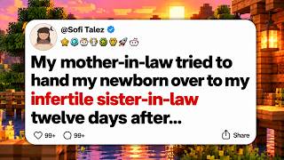 Full My mother-in-law tried to hand my newborn over to my infertile sister-in-law twelve days after... Guide