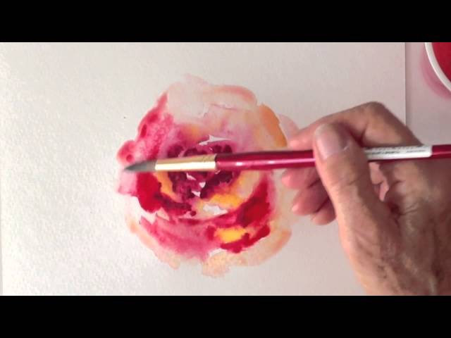 How to paint a Yellow Red Rose with Watercolors! Beginner friendly  step-by-step Watercolor Painting Lesson — Lioba