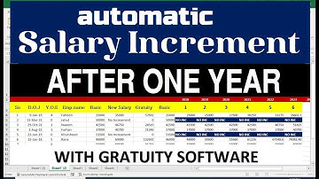 automatic salary increment and gratuity Calculator in excel spreadsheet