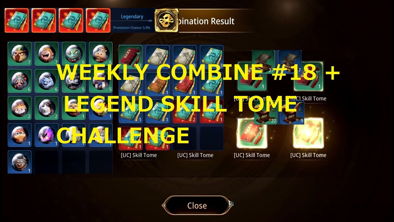 MIR 4 F2P ARBALIST - WEEKLY COMBINE #18 + LEGENDARY SKILL TOME CHALLENGE !!!